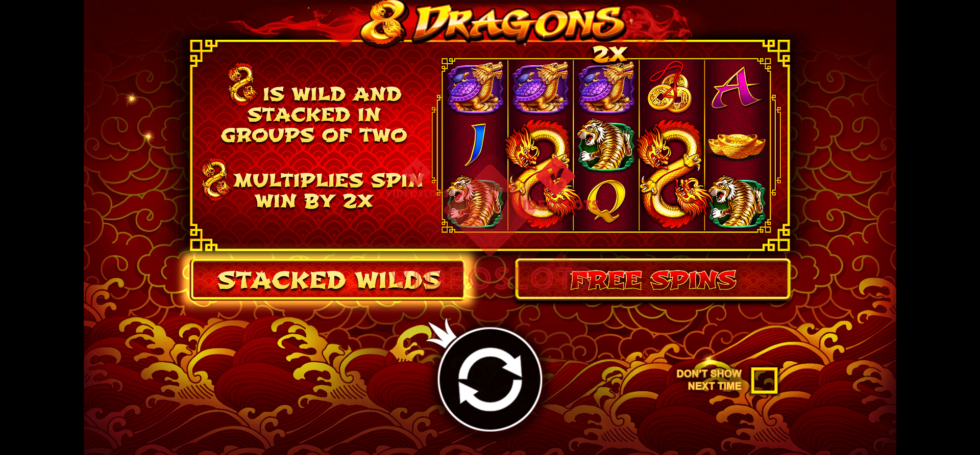 Game intro for 8 Dragons slot by Pragmatic Play