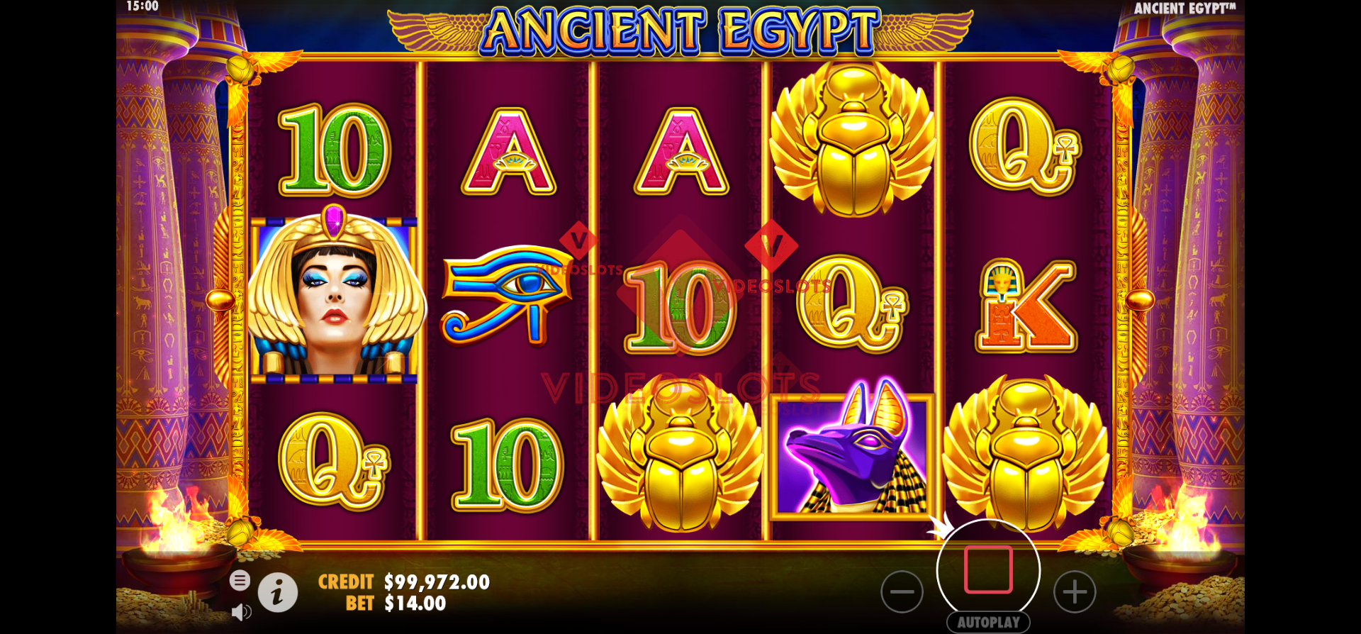 Base Game for Ancient Egypt slot by Pragmatic Play
