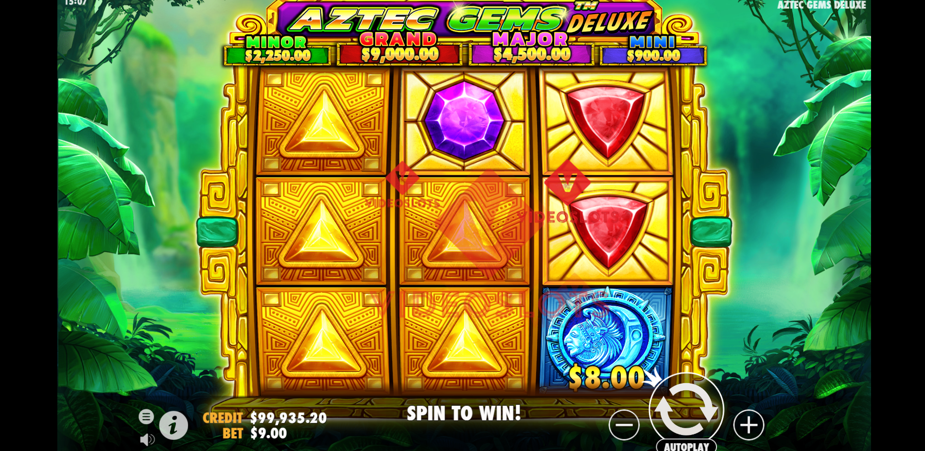 Base Game for Aztec Gems Deluxe slot by Pragmatic Play
