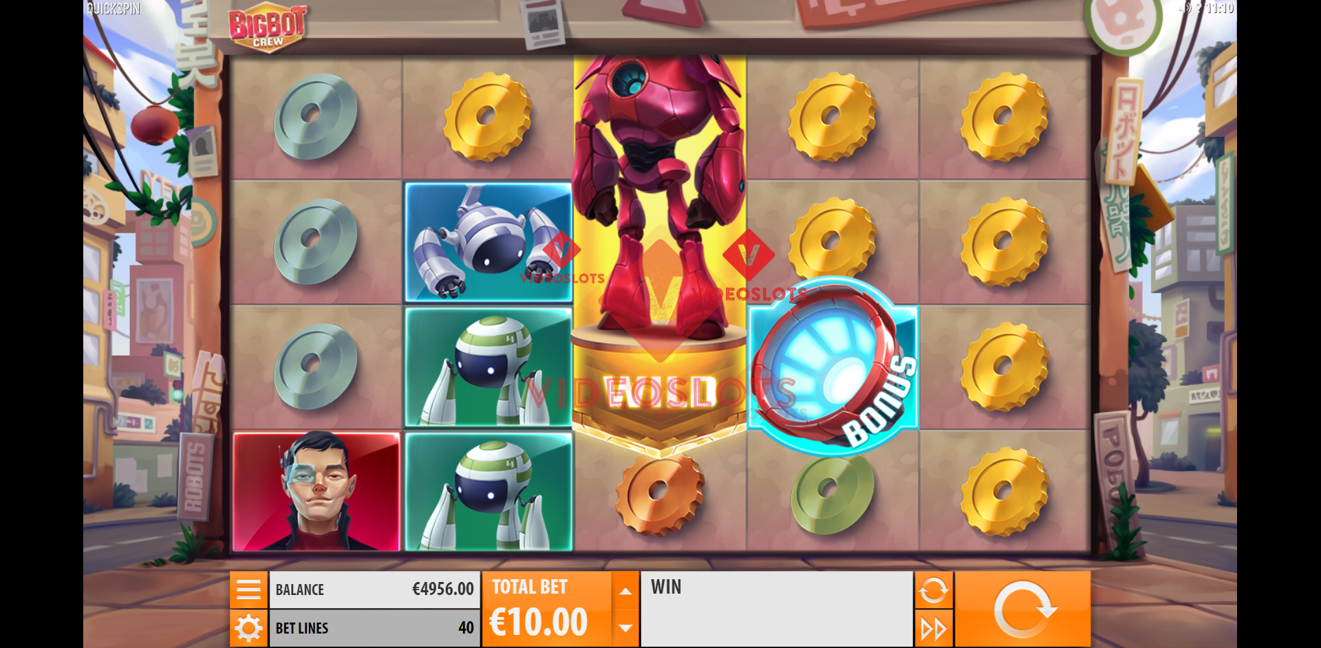 Base Game for Big Bot Crew slot from Quickspin
