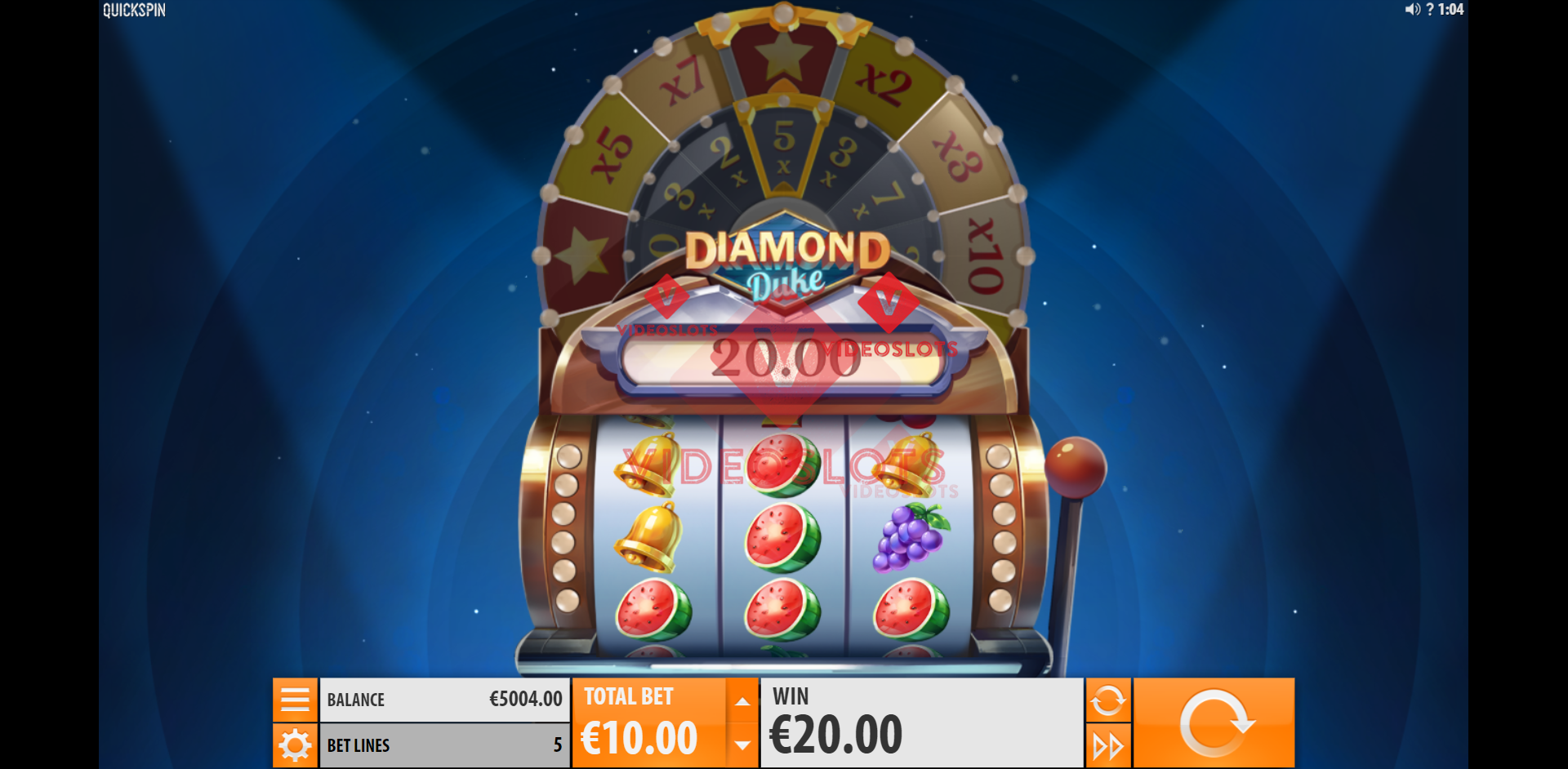 Base Game for Diamond Duke slot from Quickspin