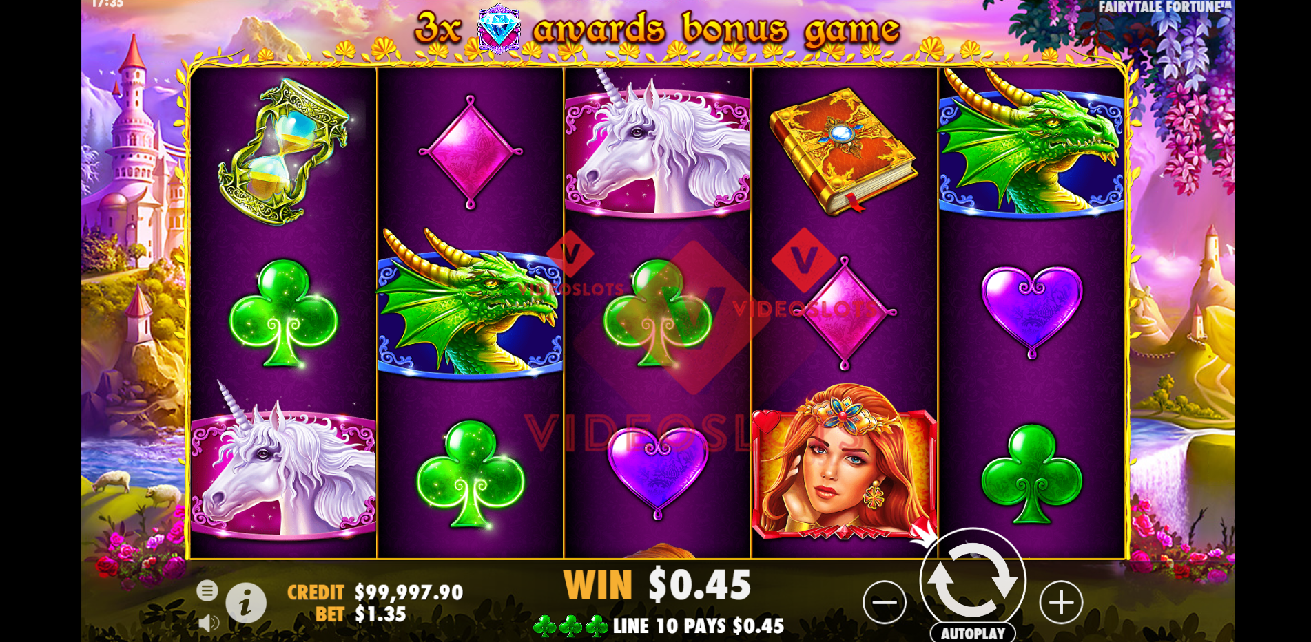 Base Game for Fairytale Fortune slot by Pragmatic Play