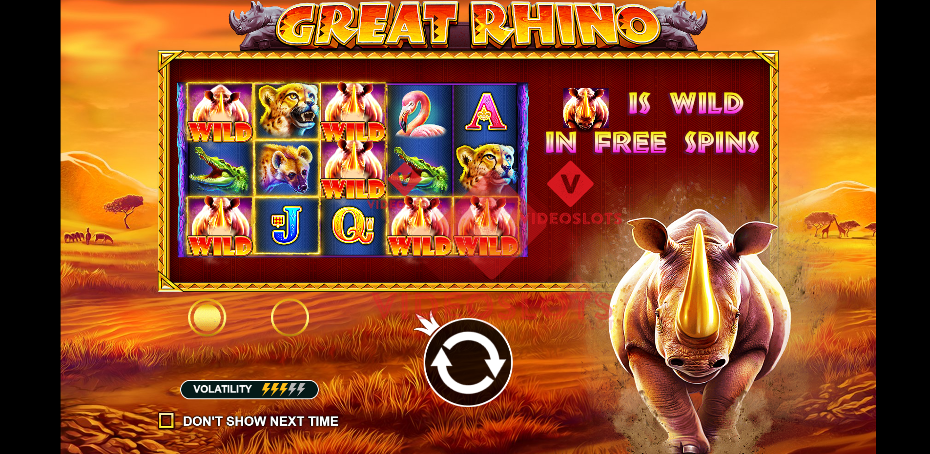 Game Intro for Great Rhino slot by Pragmatic Play