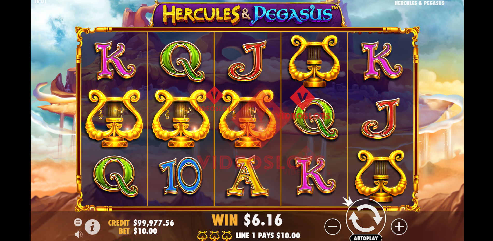 Base Game for Hercules and Pegasus slot by Pragmatic Play