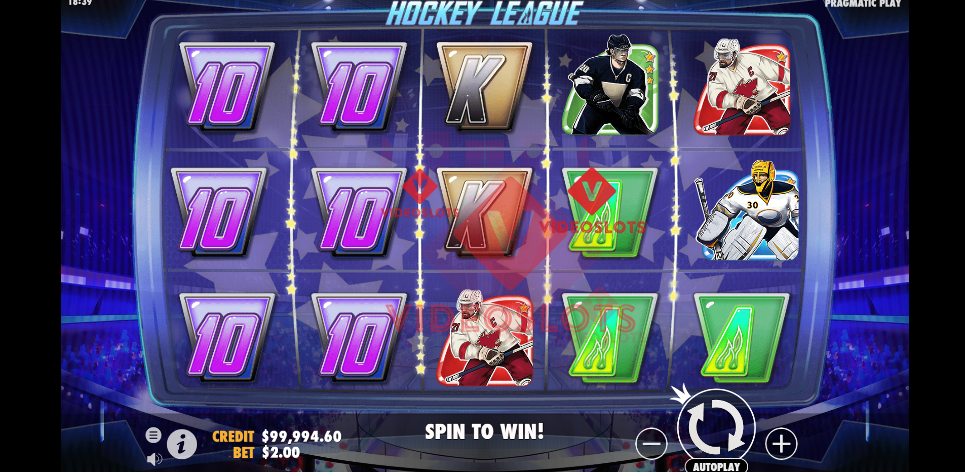 Base Game for Hockey League slot by Pragmatic Play