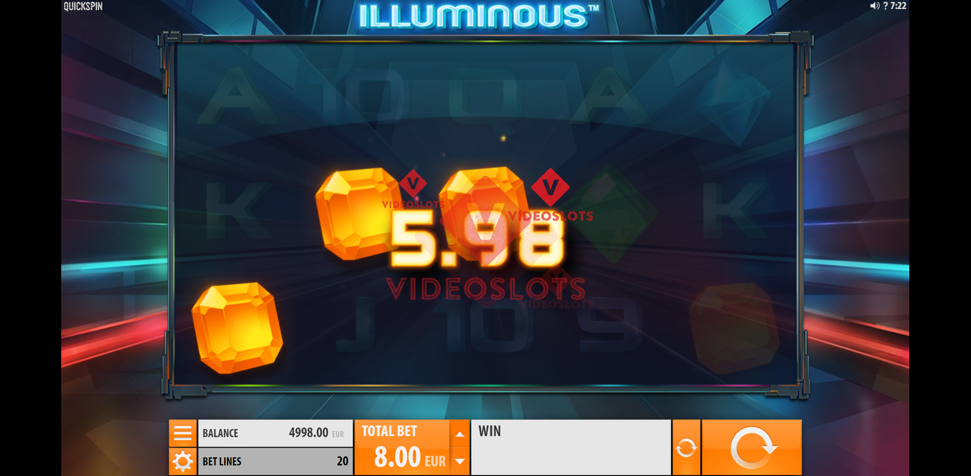 Base Game for Illuminous slot from Quickspin