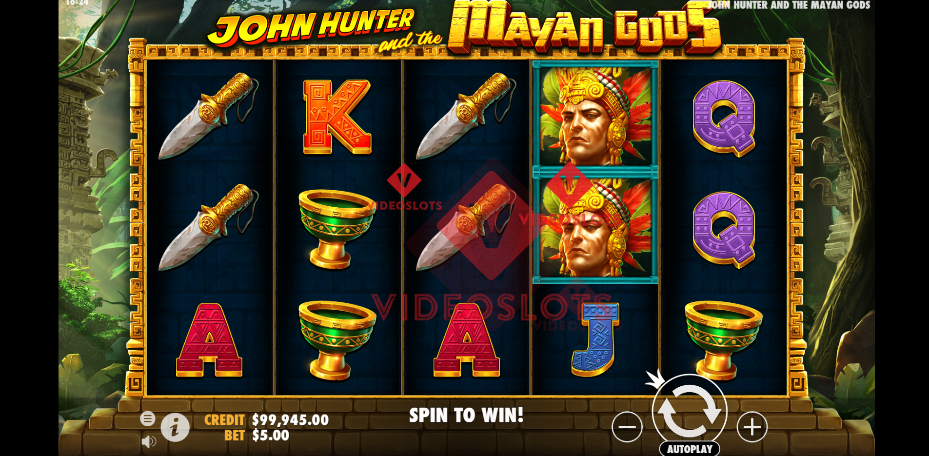 Base Game for John Hunter and The Mayan Gods slot by Pragmatic Play