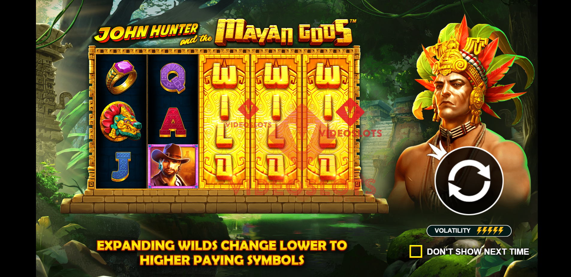 Game Intro for John Hunter and The Mayan Gods slot by Pragmatic Play