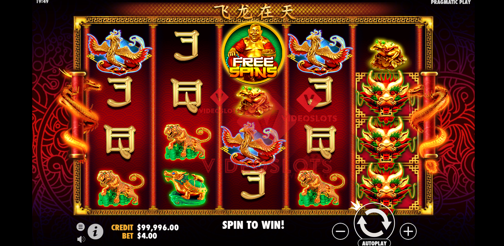 Base Game for Lucky Dragons slot by Pragmatic Play