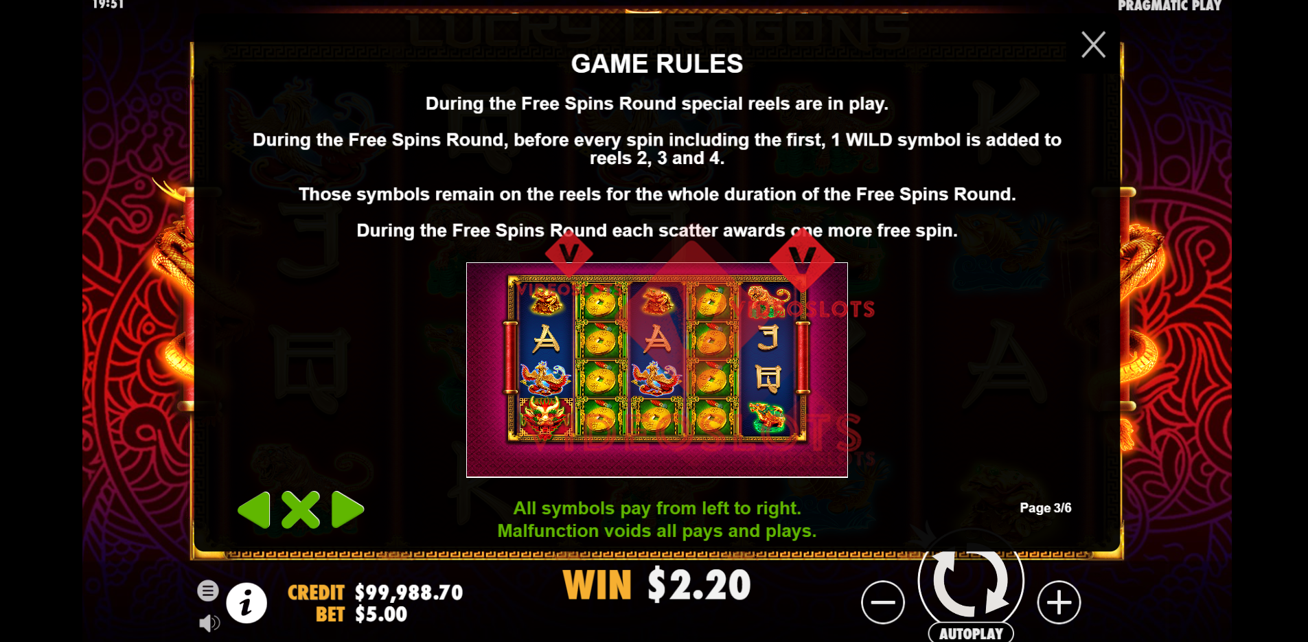 Game Rules for Lucky Dragons slot by Pragmatic Play