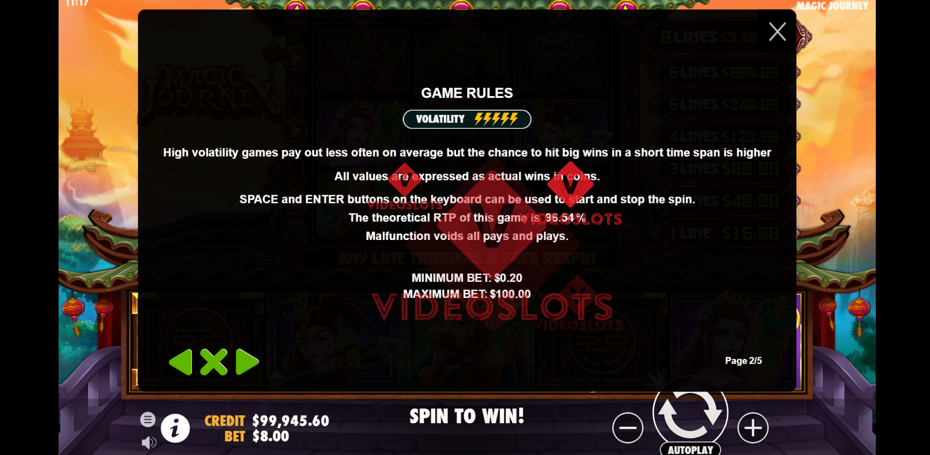 Game Rules for Magic Journey slot by Pragmatic Play
