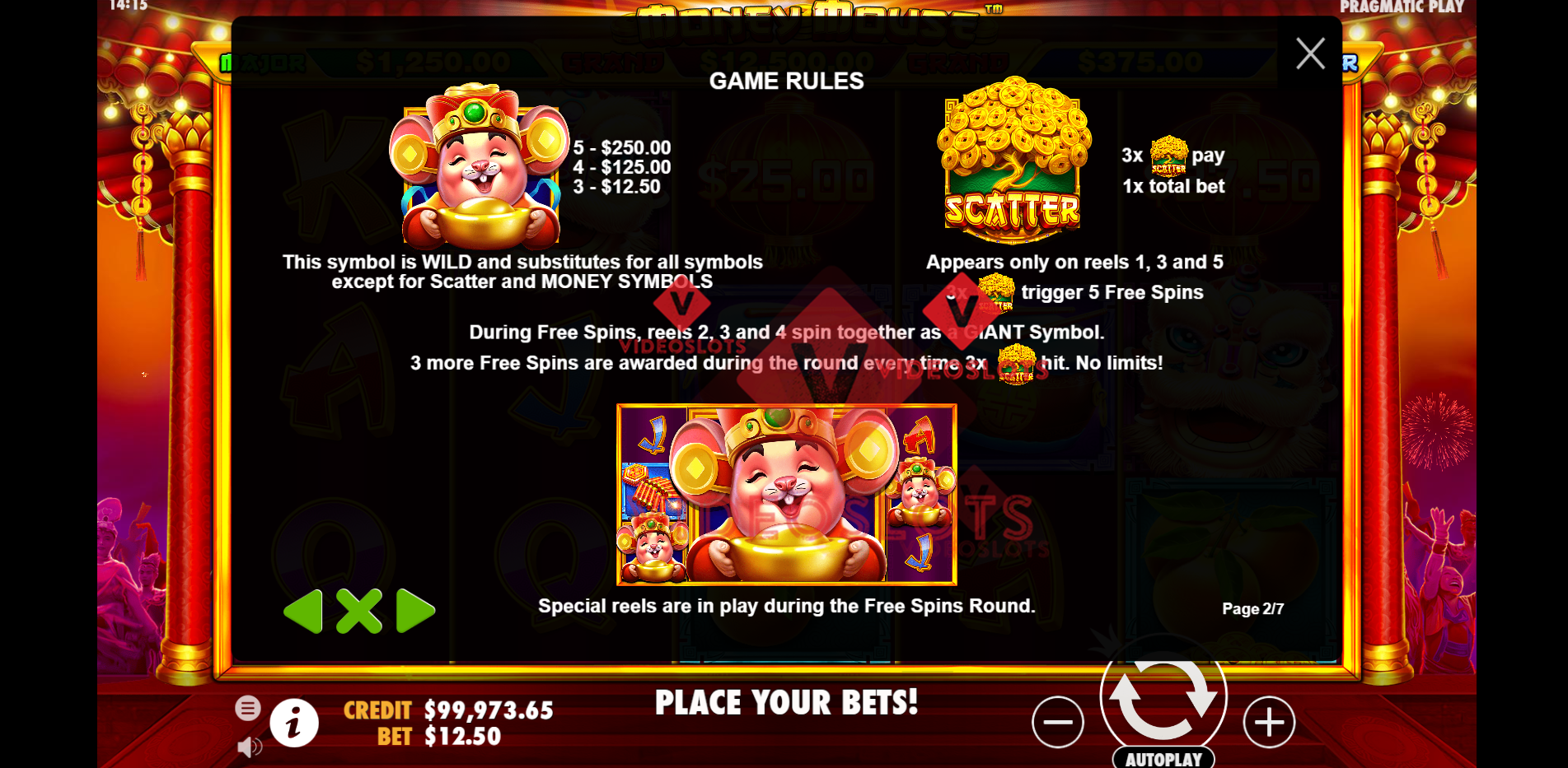 Game Rules for Money Mouse slot by Pragmatic Play