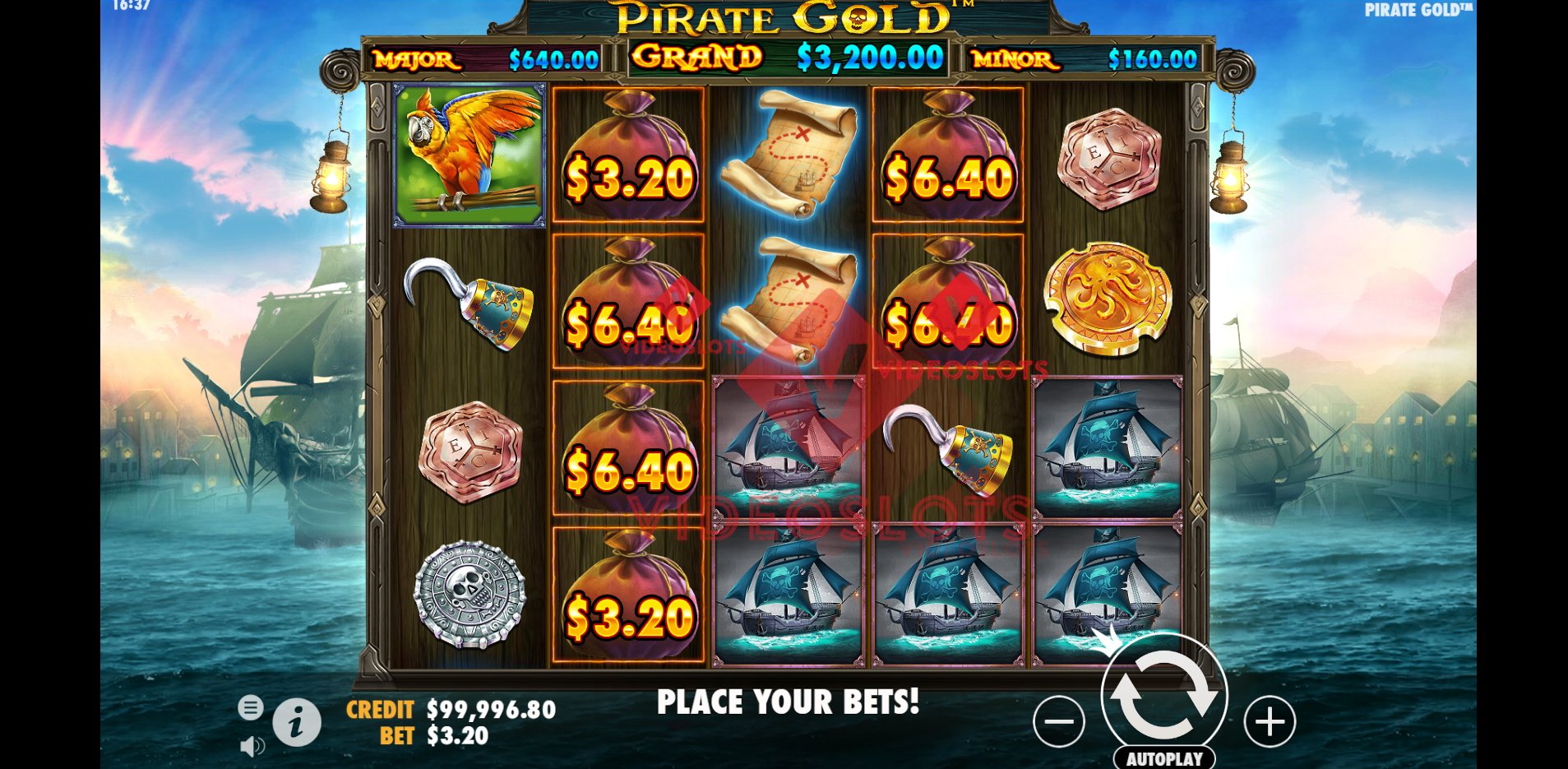 Base Game for Pirate Gold slot by Pragmatic Play