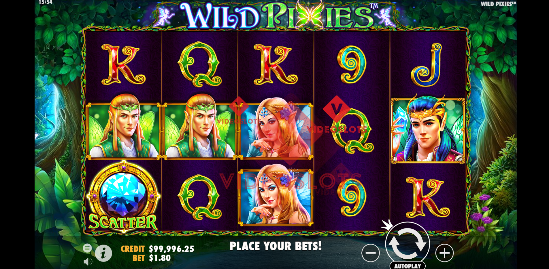 Base Game for Pixie Wings slot by Pragmatic Play