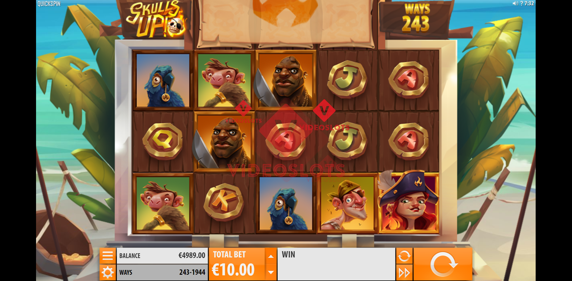 Base Game for Skulls Up slot from Quickspin