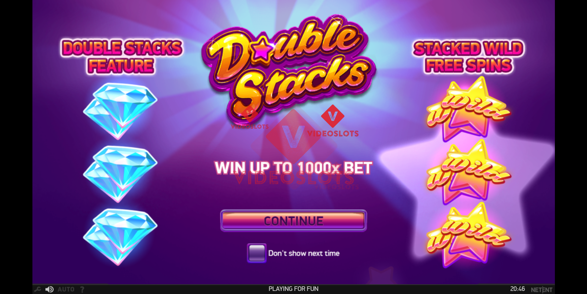 Game Intro for Double Stacks slot from NetEnt