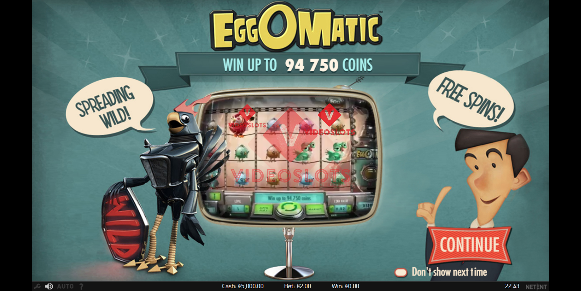 Game Intro for EggOmatic slot from NetEnt