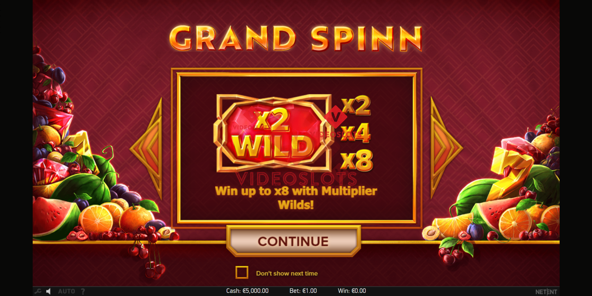 Game Intro for Grand Spinn slot from NetEnt