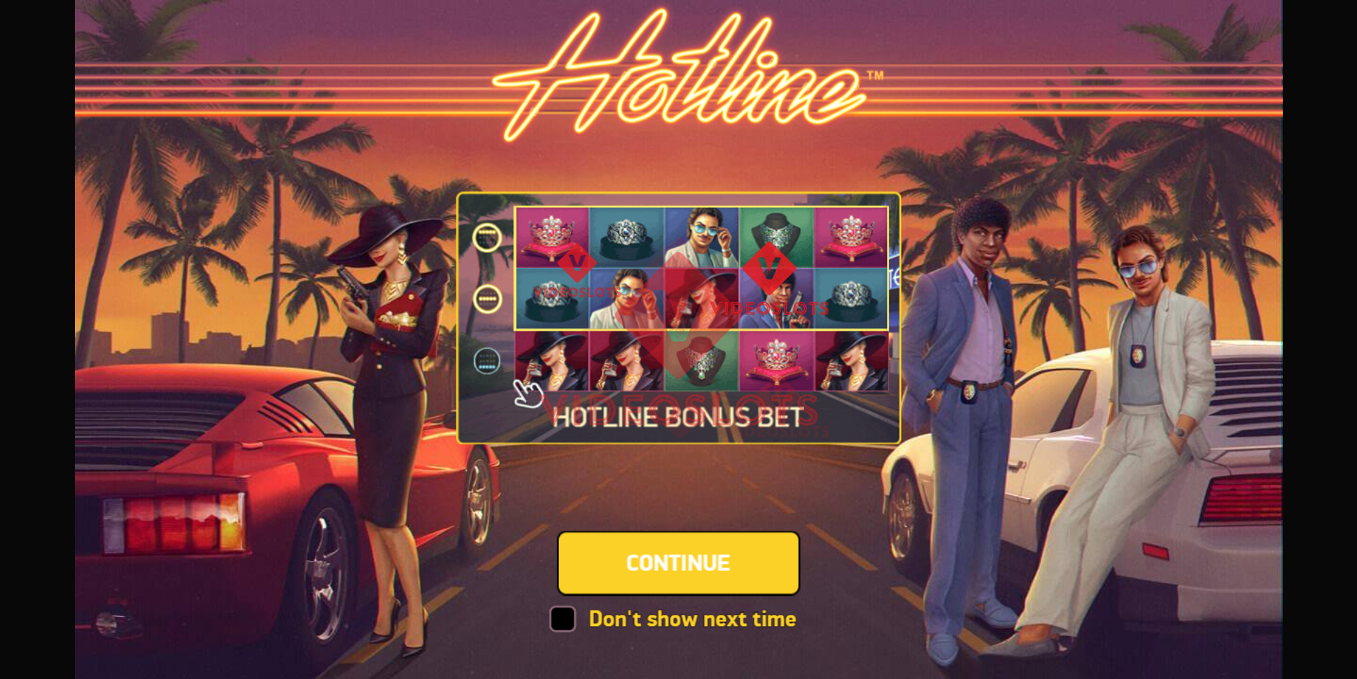 Game Intro for Hotline slot from NetEnt