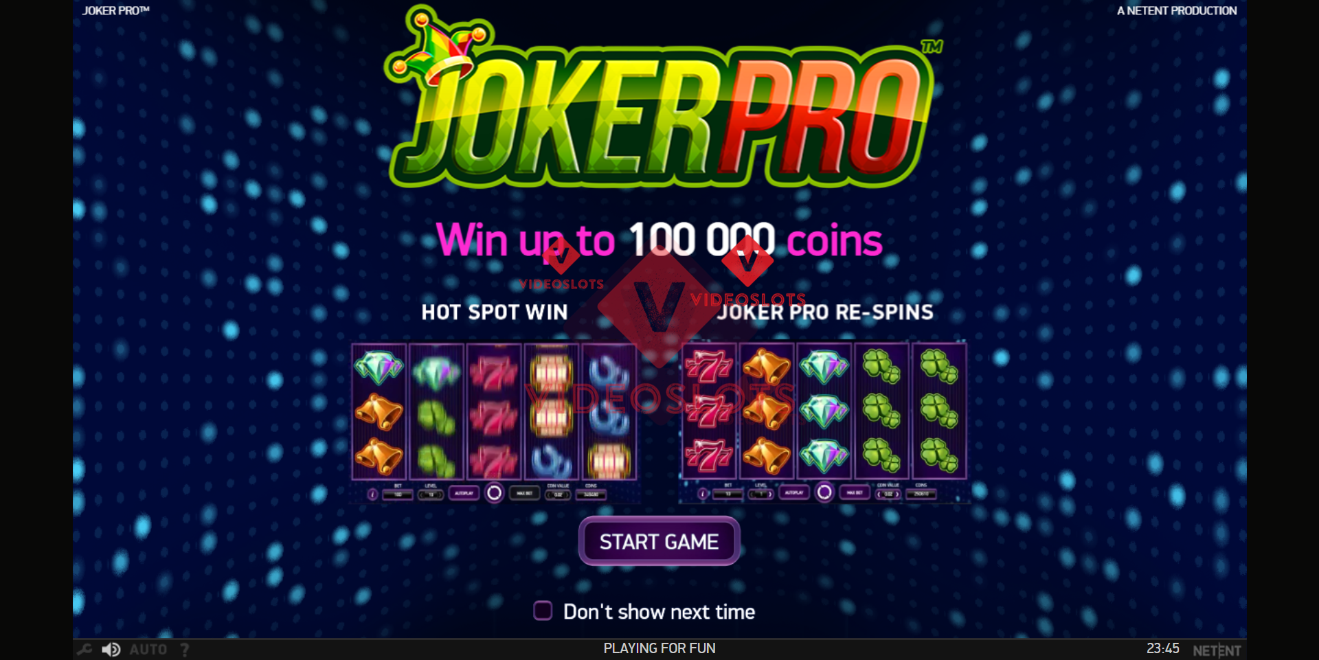 Game Intro for Joker Pro slot from NetEnt
