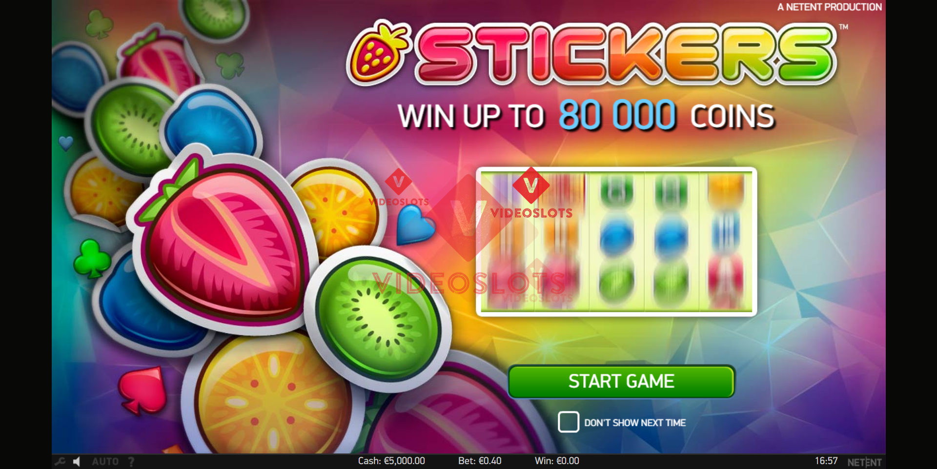 Game Intro for Stickers slot from NetEnt