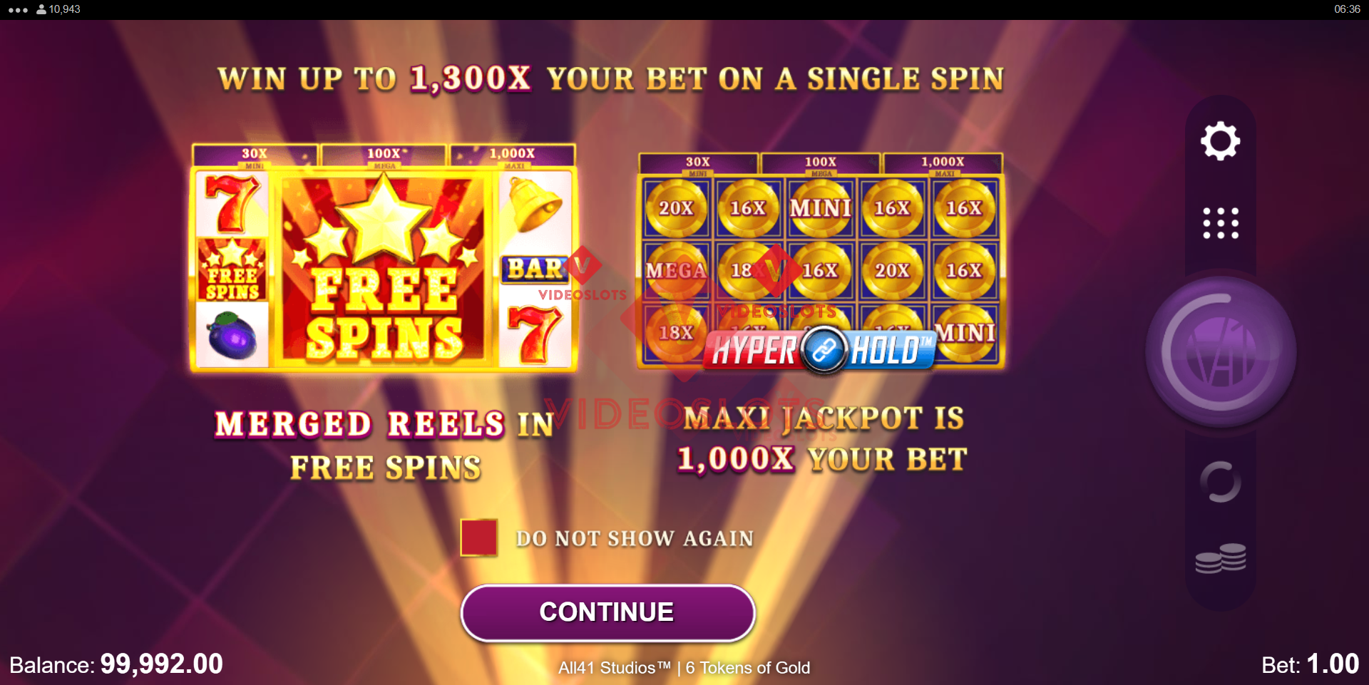 Game Intro for 6 Tokens of Gold slot for Microgaming
