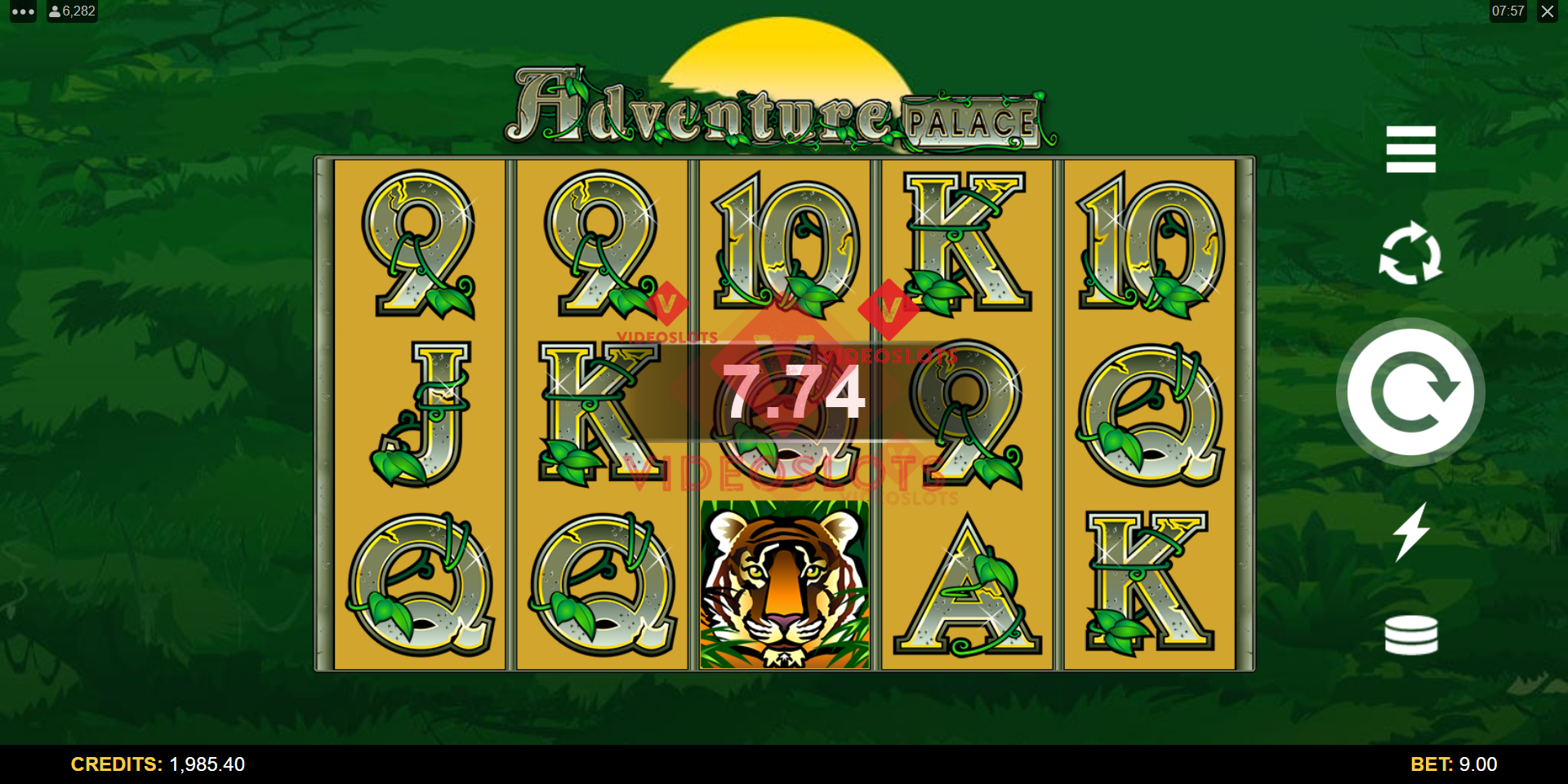 Base Game for Adventure Palace slot for Microgaming