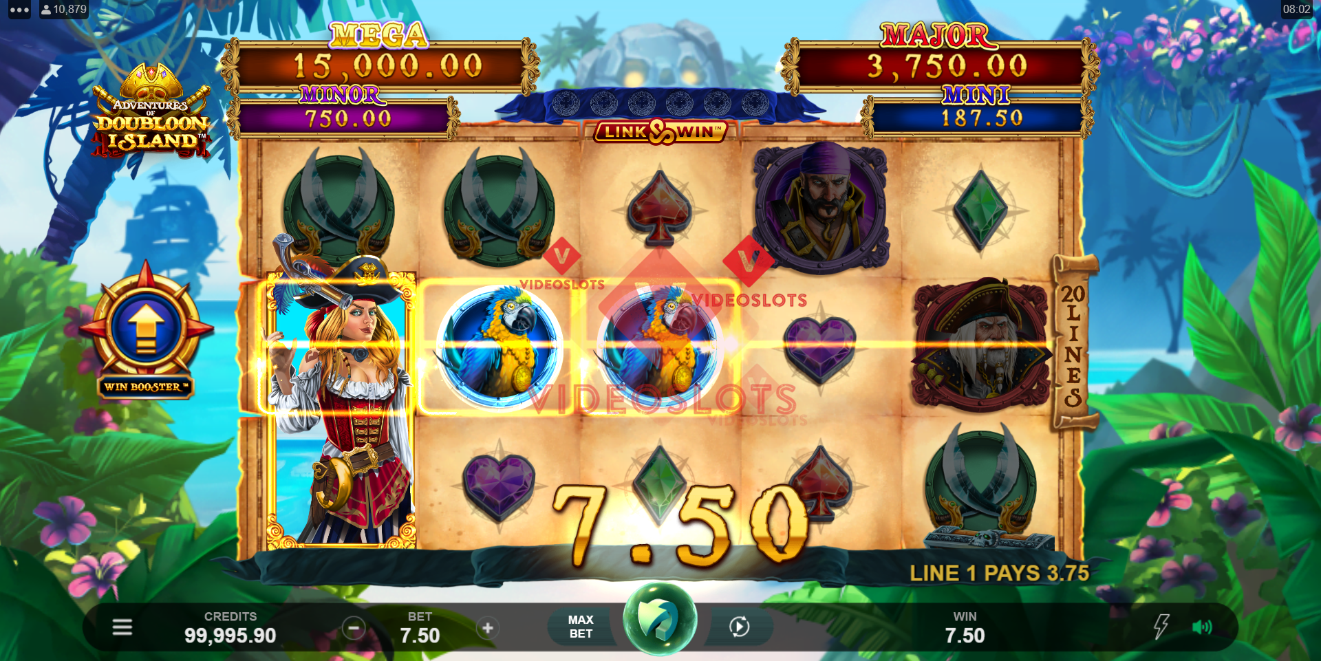 Base Game for Adventures of Doubloon Island slot for Microgaming