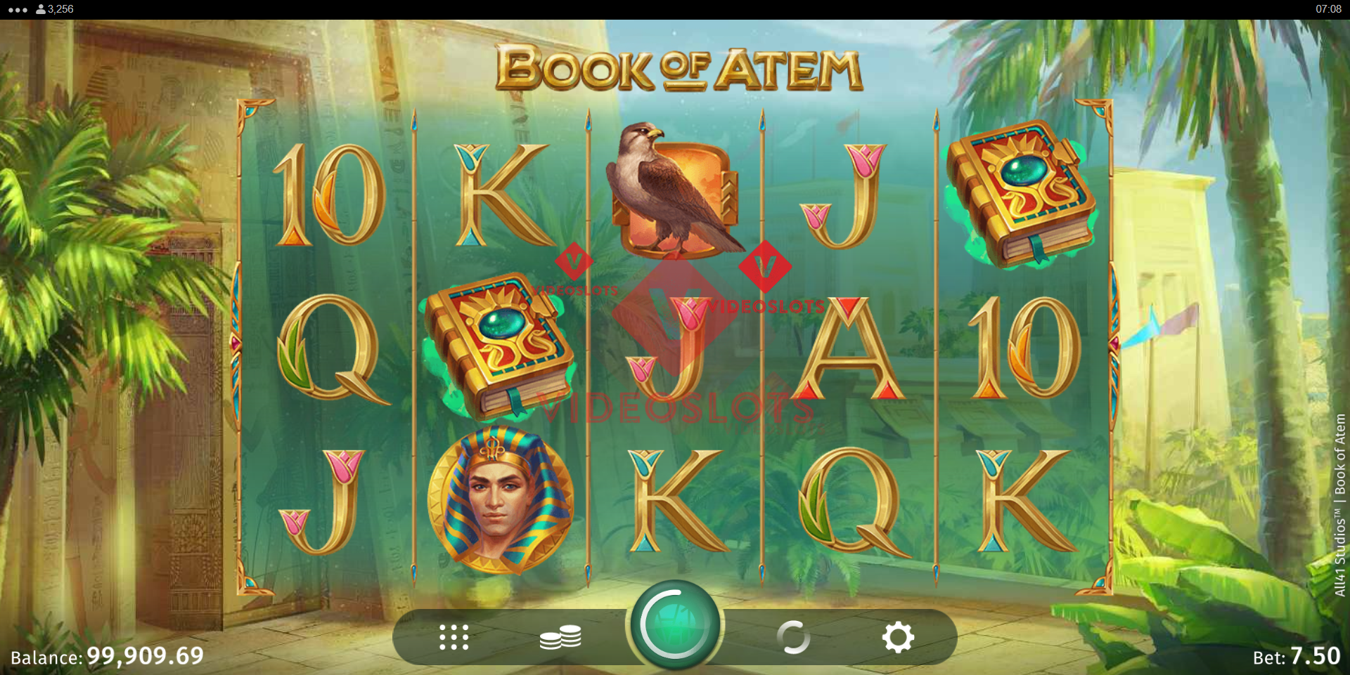 Base Game for Book of Atem slot for Microgaming