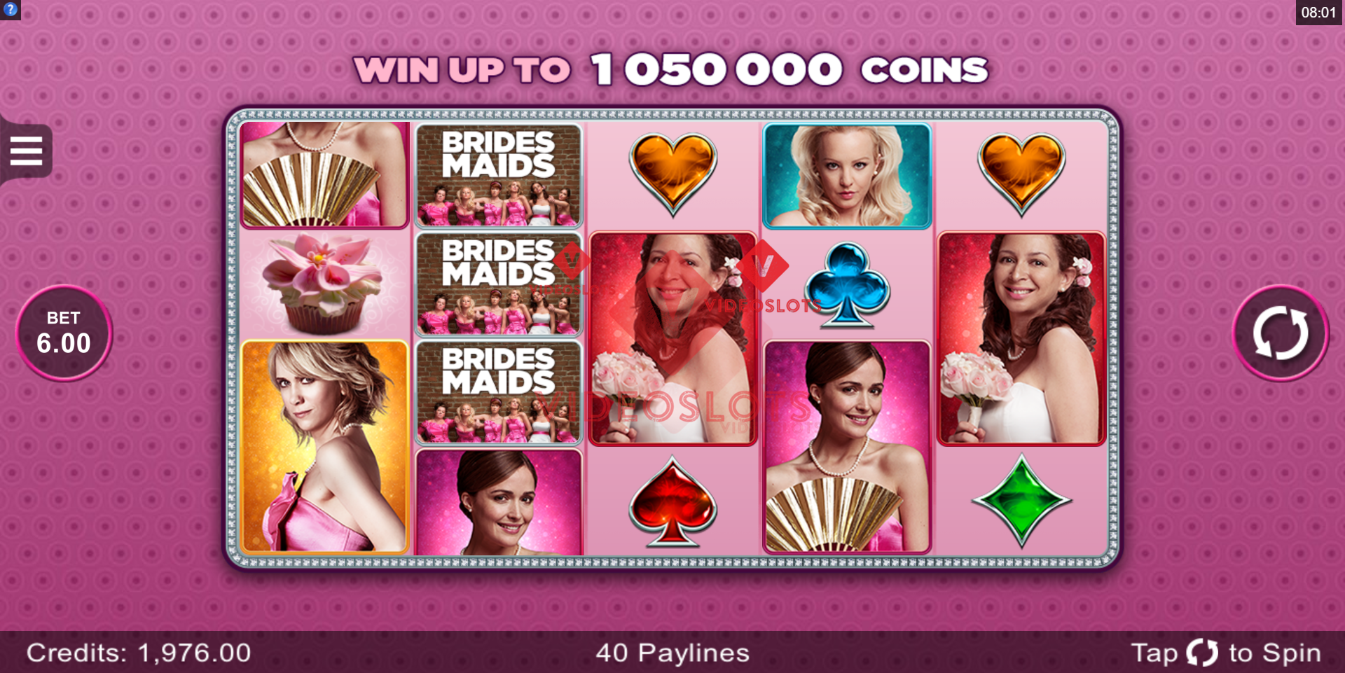 Base Game for Bridesmaids slot for Microgaming