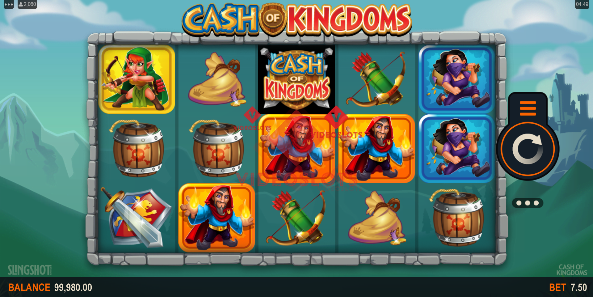 Base Game for Cash of Kingdoms slot for Microgaming