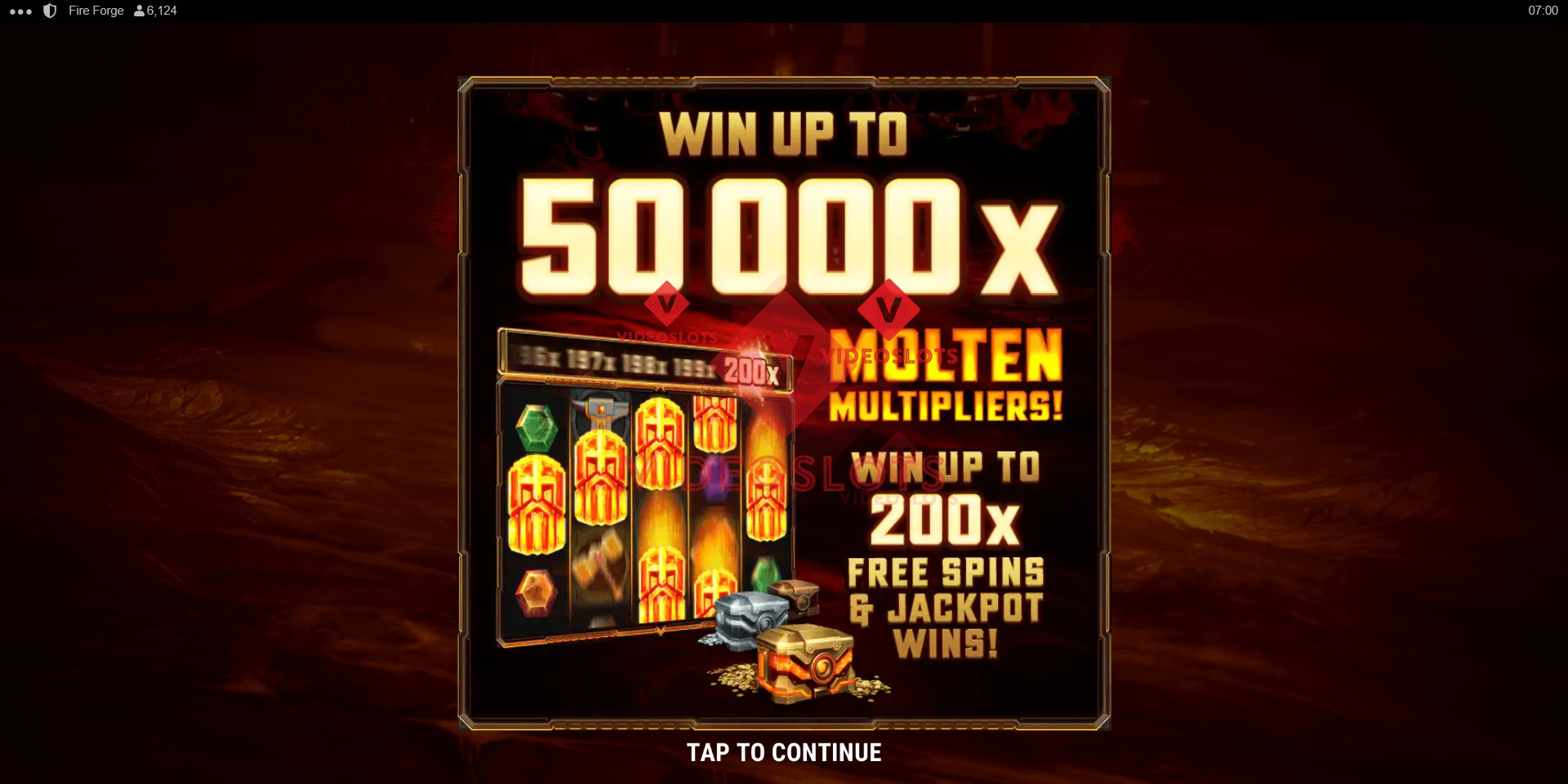 Game Intro for Fire Forge slot for Microgaming