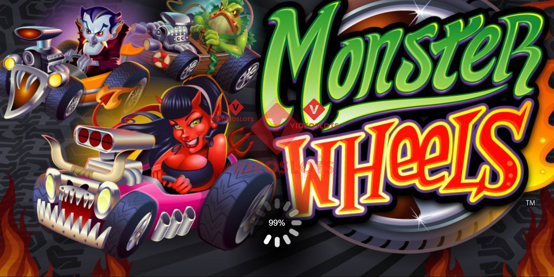 Game Intro for Monster Wheels slot for Microgaming
