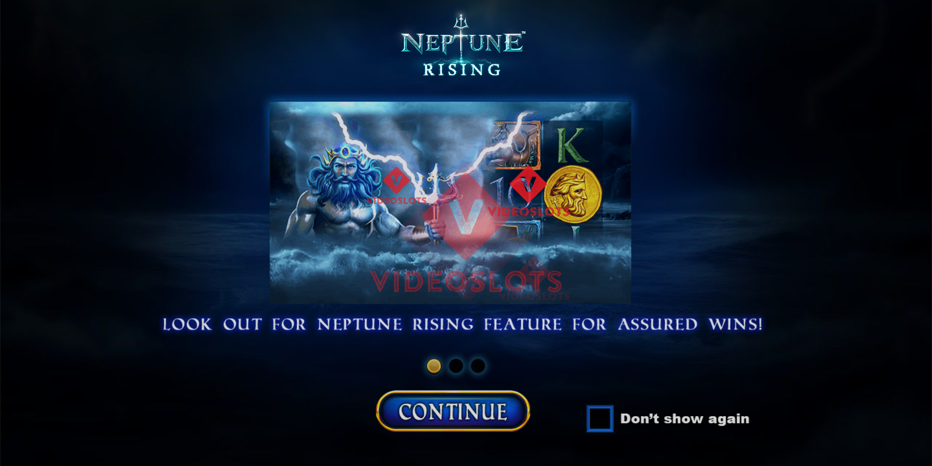 Game Intro for Neptune Rising slot for Microgaming