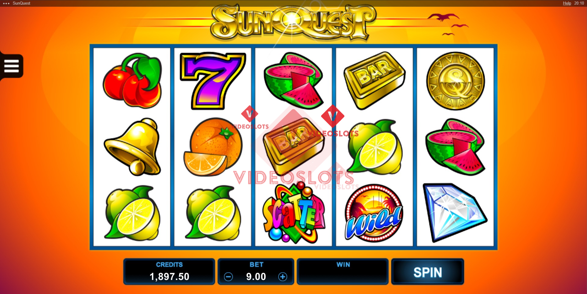 Base Game for SunQuest slot for Microgaming
