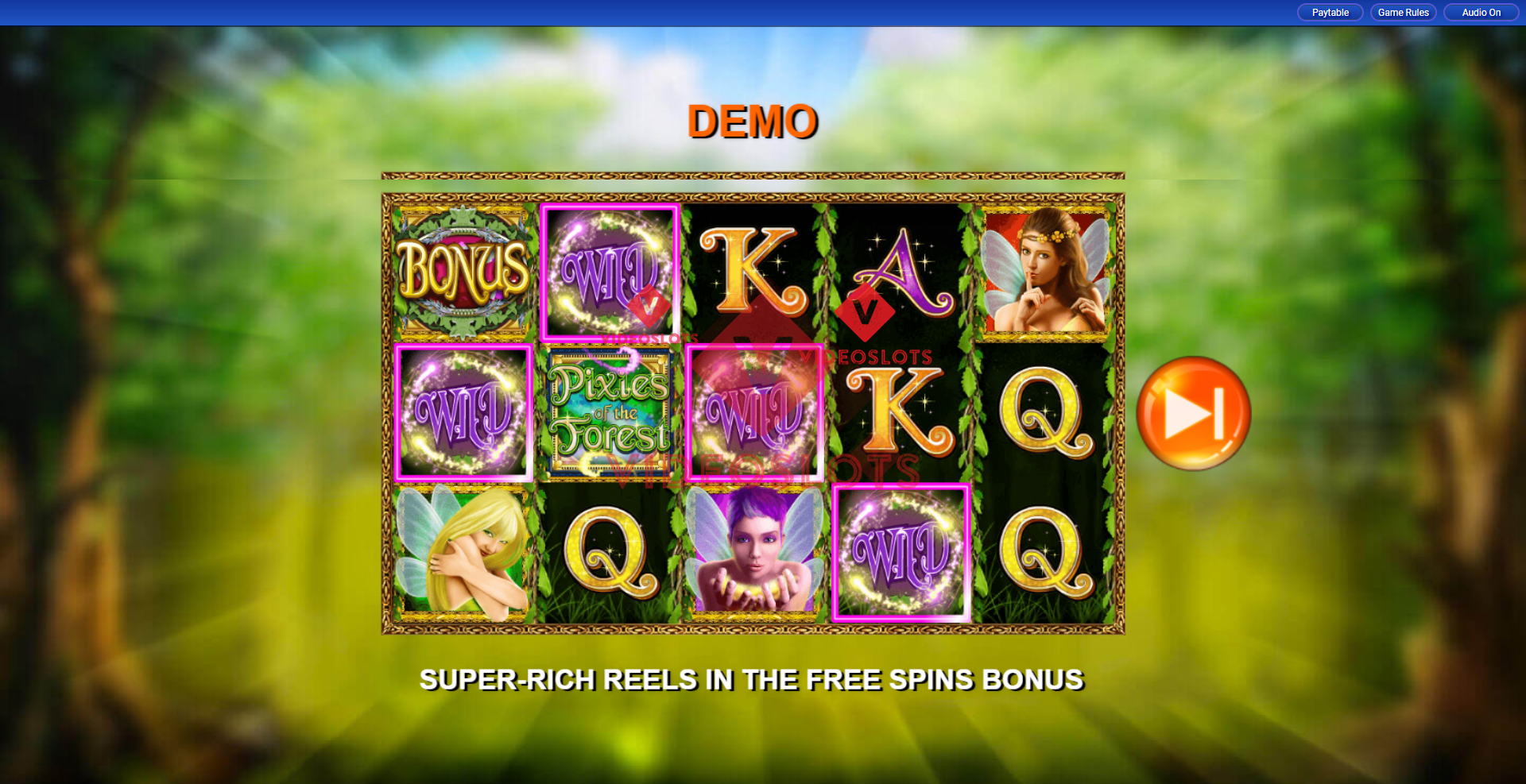 Game Intro for Pixies of the Forest slot from IGT