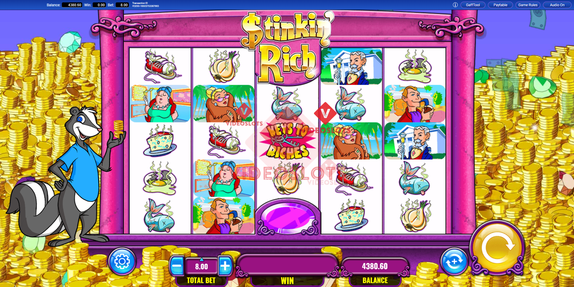 Base Game for Stinkin' Rich slot from IGT