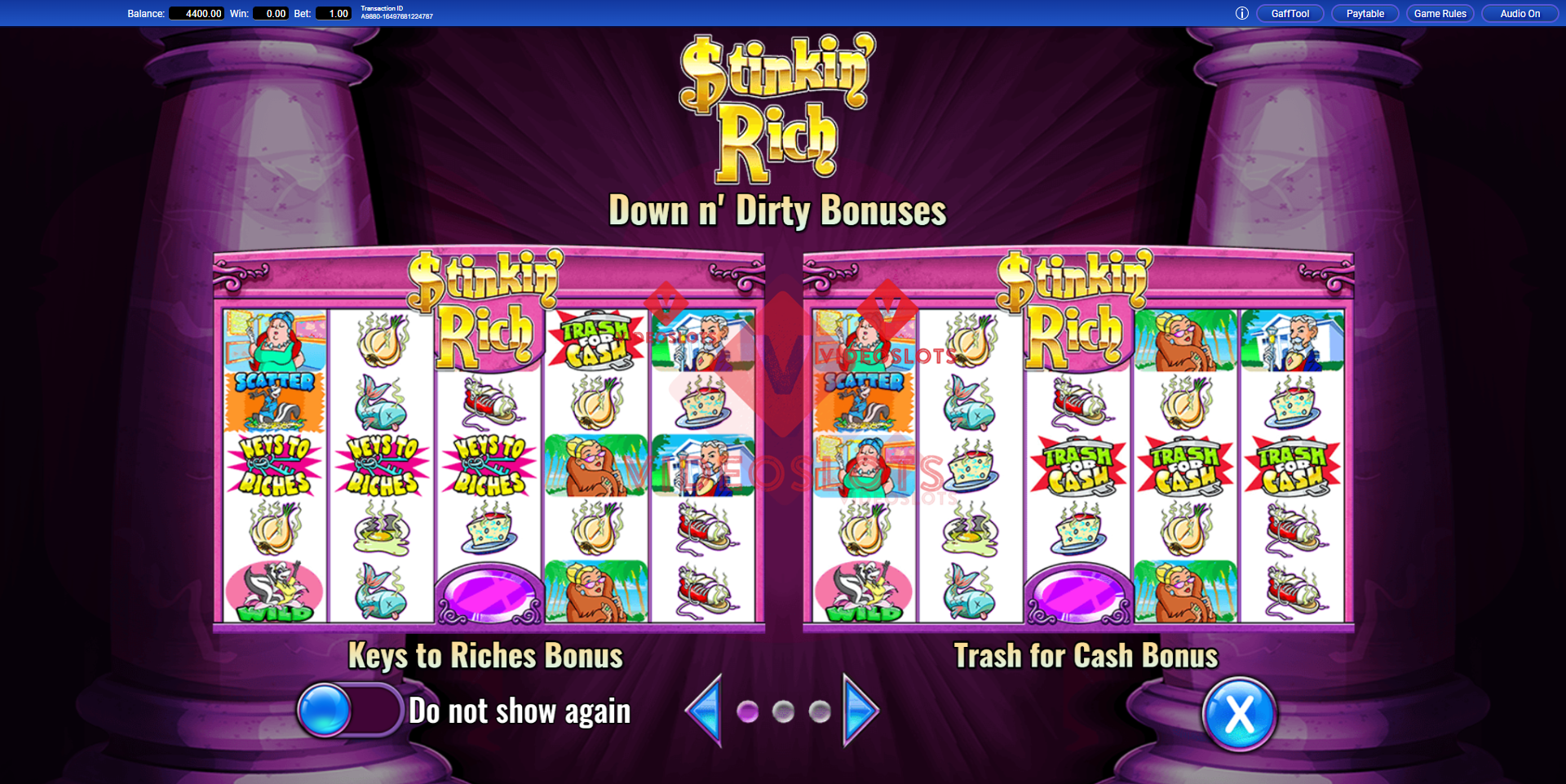 Game Intro for Stinkin' Rich slot from IGT