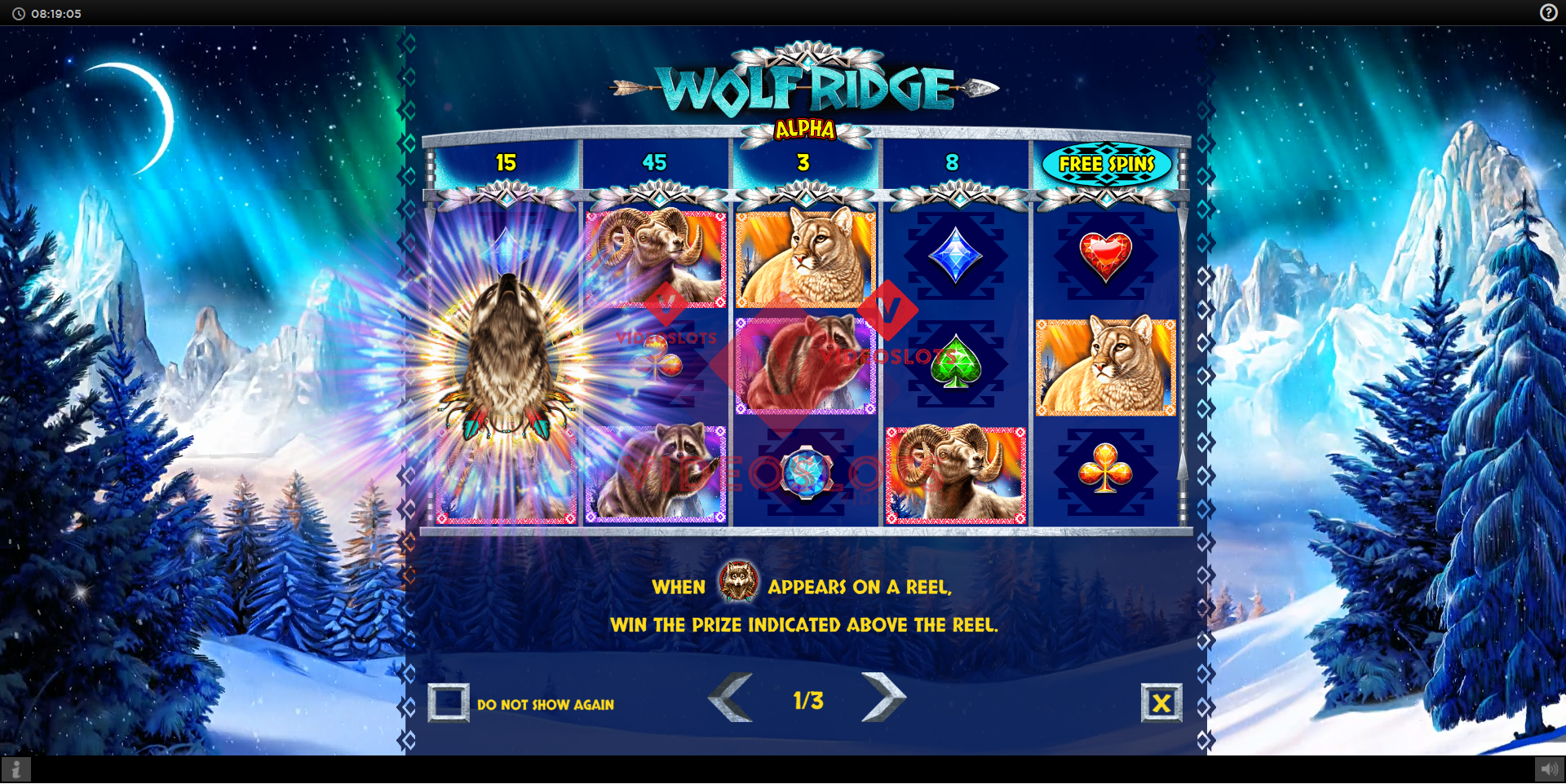 Game Intro for Wolf Ridge slot from IGT