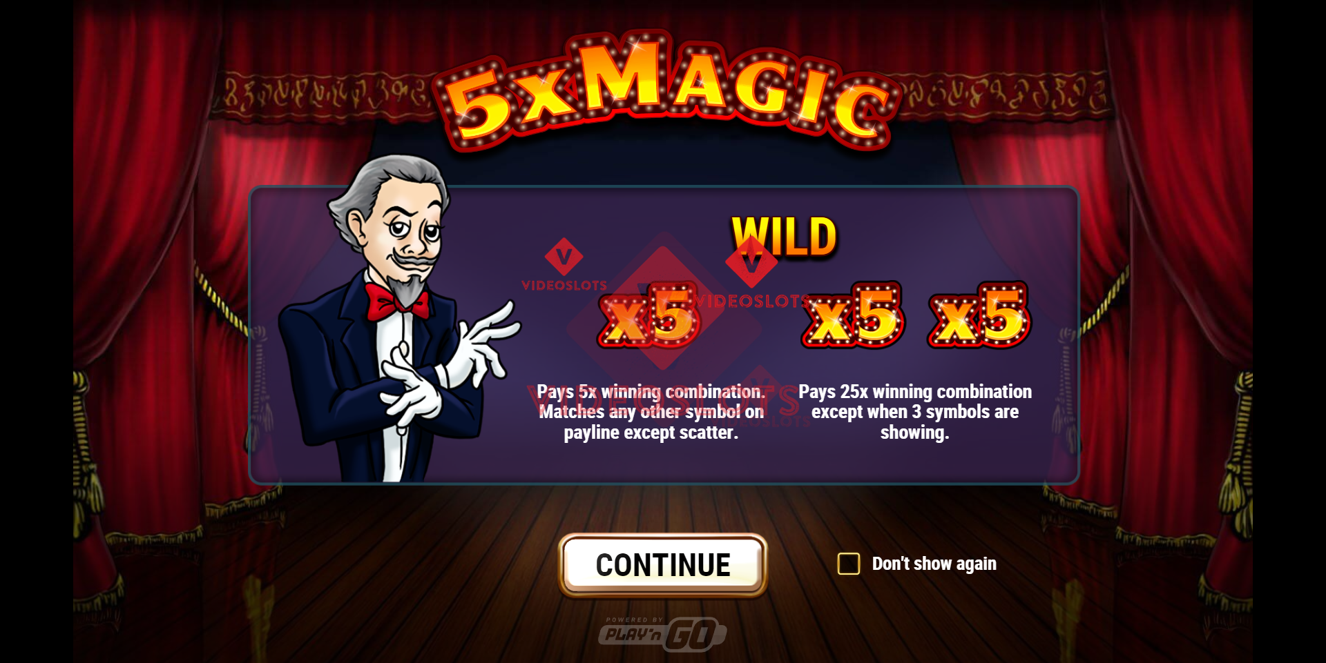 Game Intro for 5x Magic slot from Play'n Go