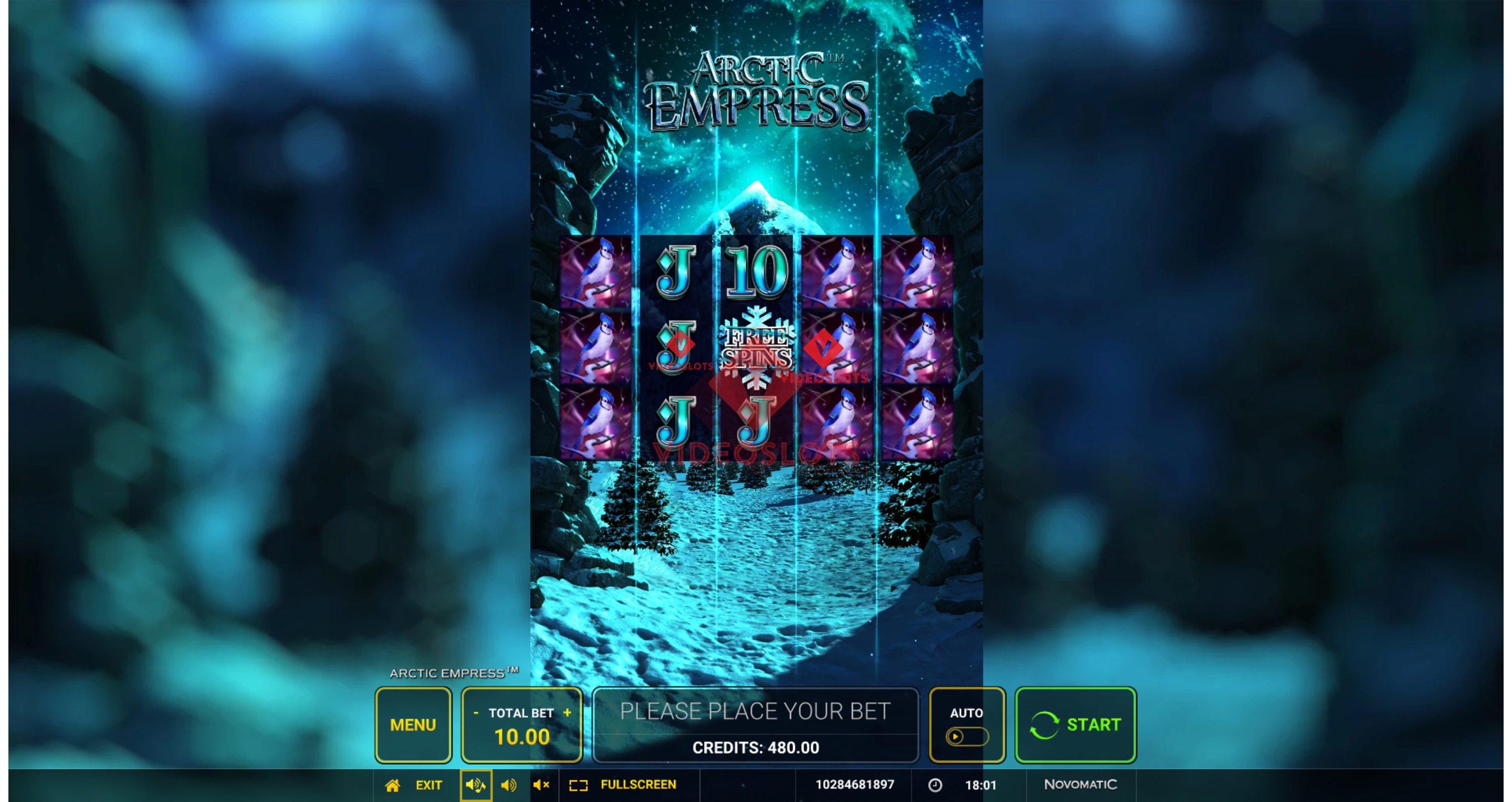 Base Game for Arctic Empress slot from Greentube