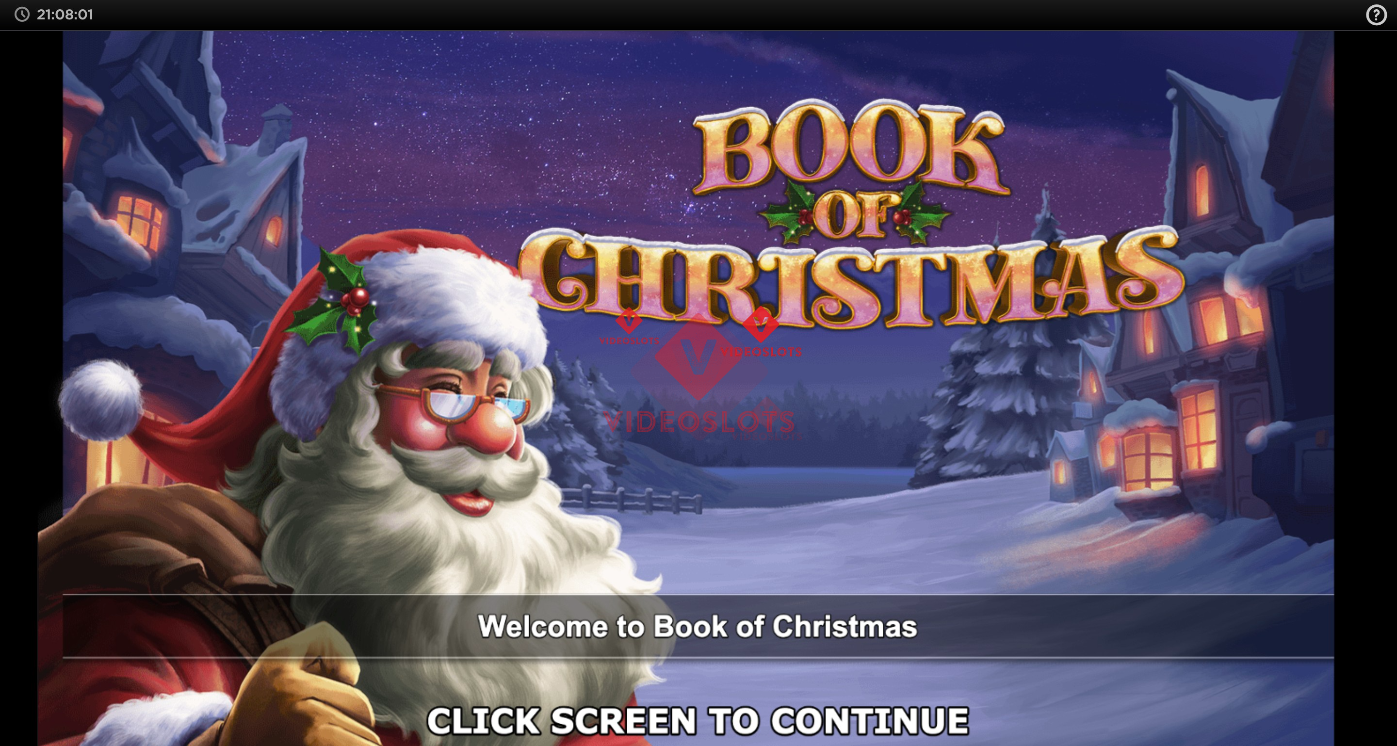 Game Intro for Book of Christmas slot from Inspired Gaming