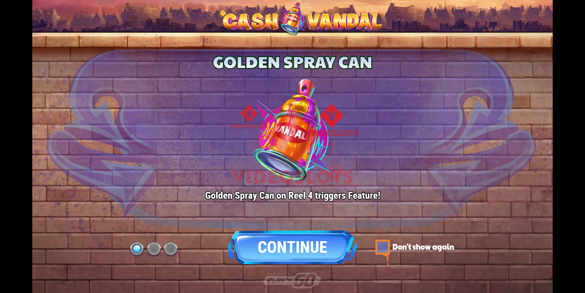 Game Intro for Cash Vandal slot from Play'n Go