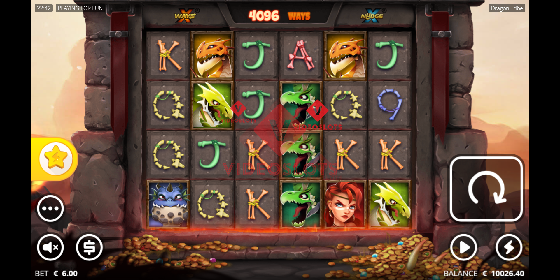 Base Game for Dragon Tribe slot from NoLimit City