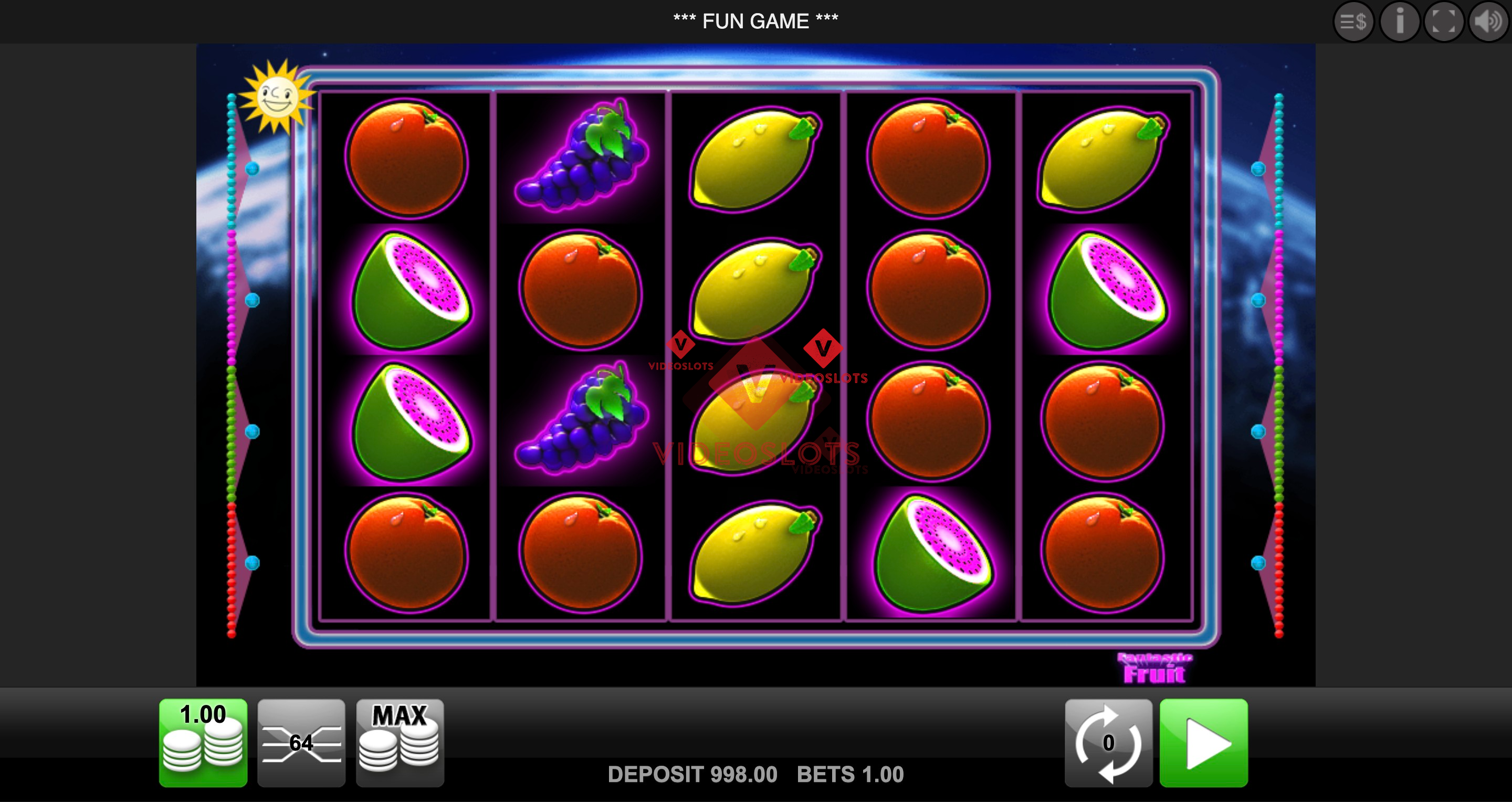 Base Game for Fantastic Fruit slot from Merkur