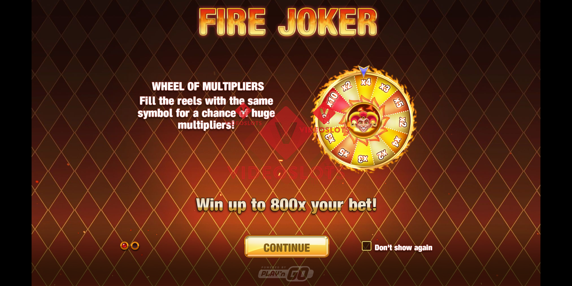 Game Intro for Fire Joker slot from Play'n Go