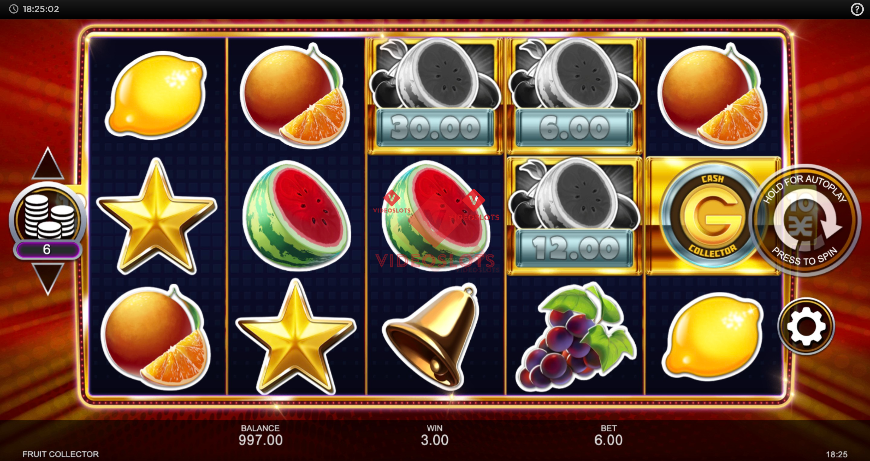 Base Game for Fruit Collector slot from Inspired Gaming