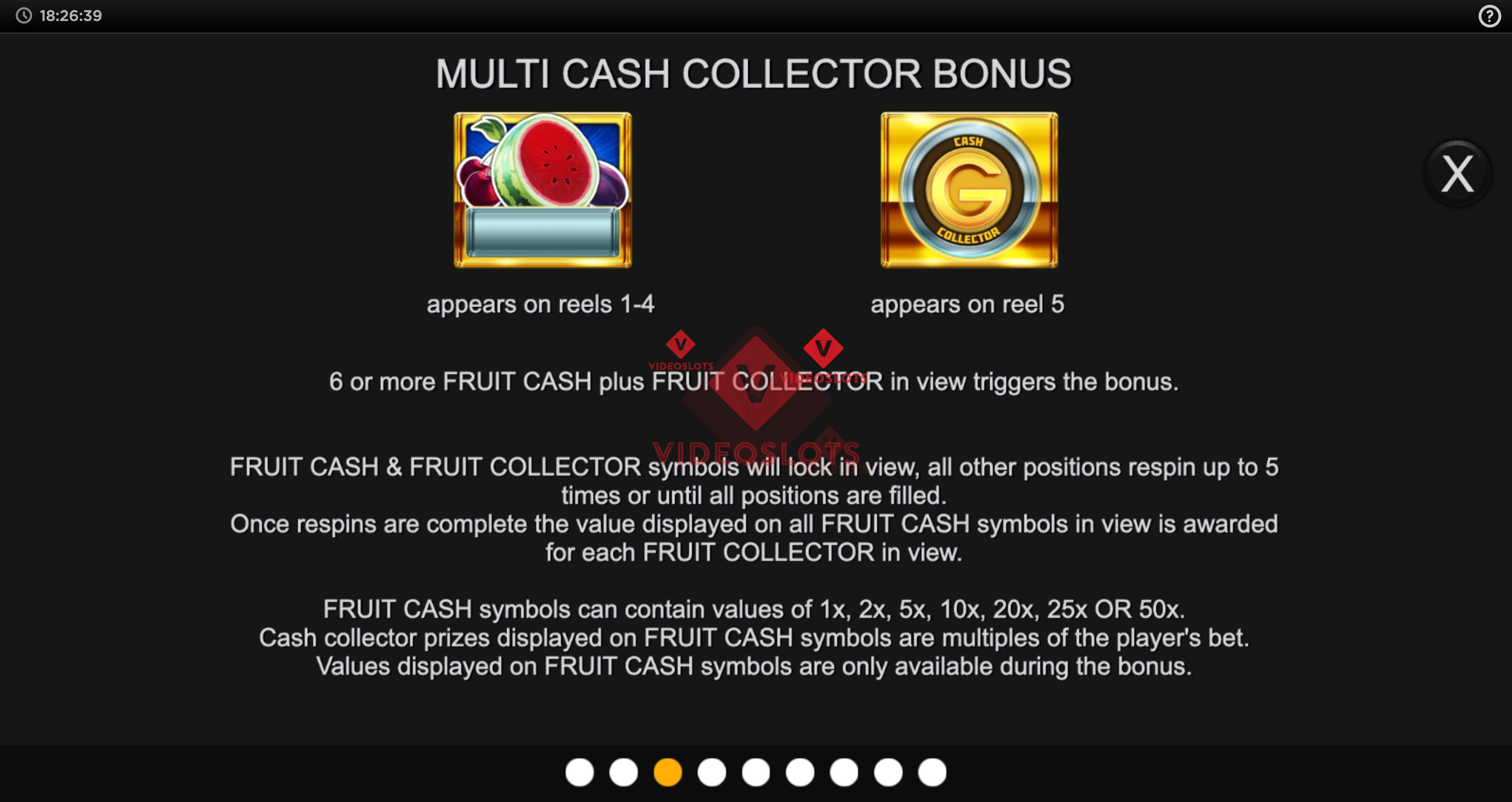 Game Rules for Fruit Collector slot from Inspired Gaming
