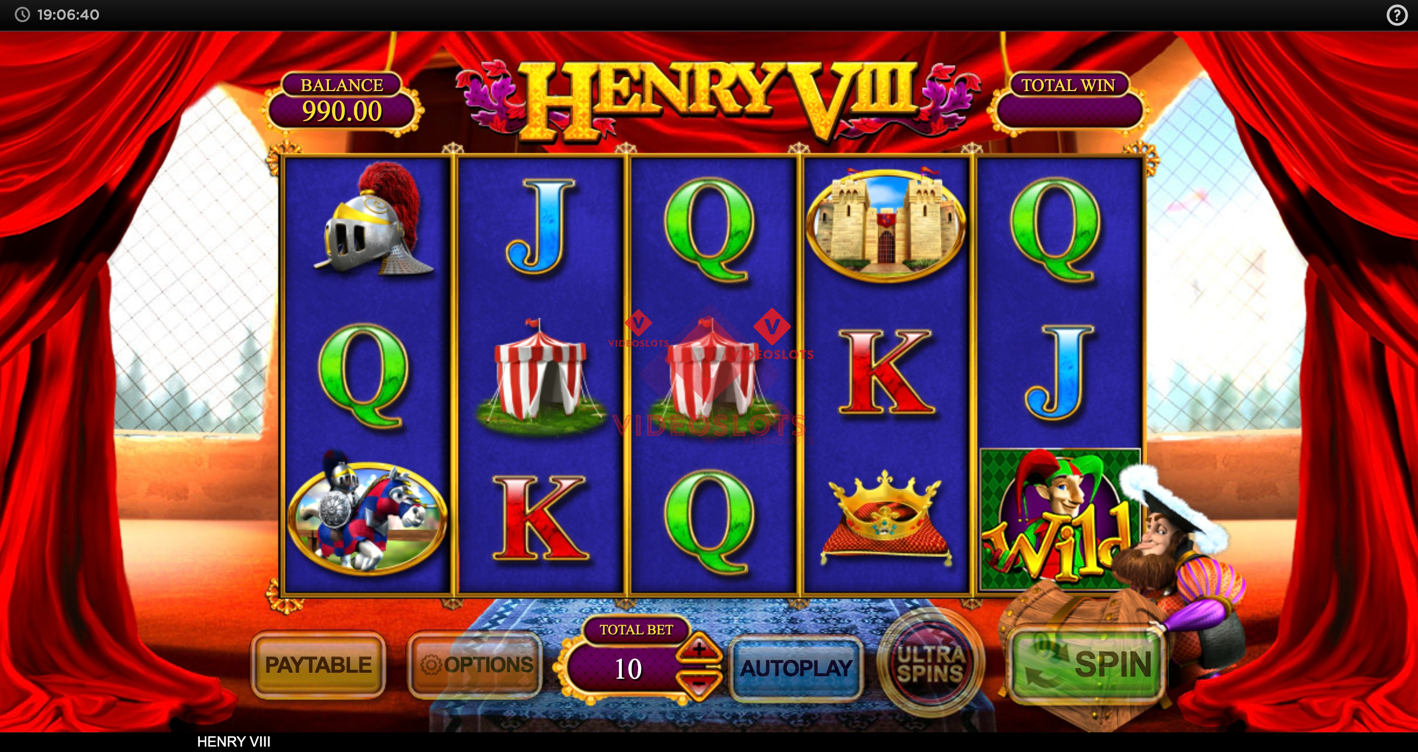 Base Game for Henry VIII slot from Inspired Gaming
