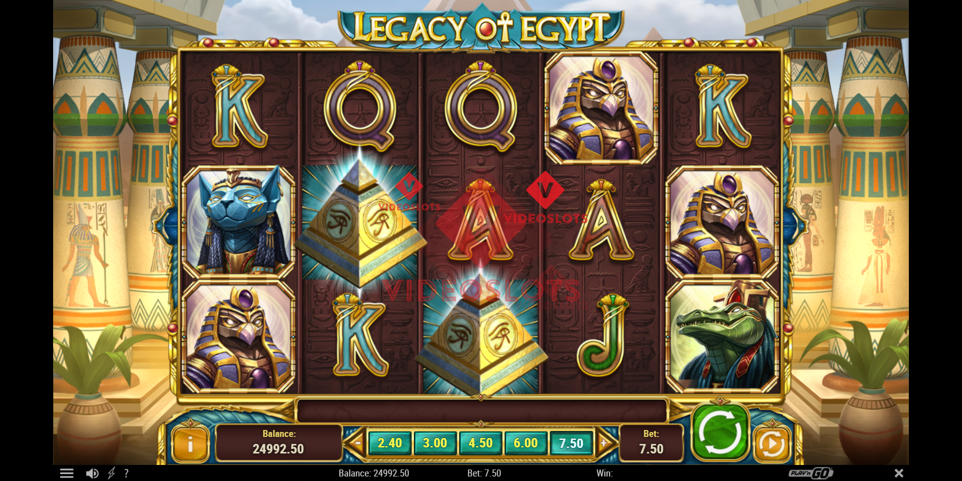 Base Game for Legacy of Egypt slot from Play'n Go